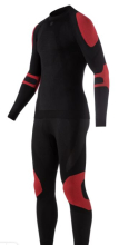Комплект термобелья мужской бесшовный ALPINESPORTS (черно-красный)