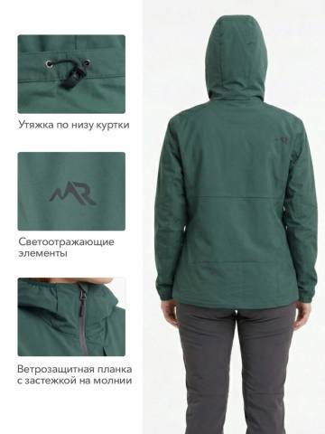 Куртка летняя женская Softshell "Лена" (морская волна)