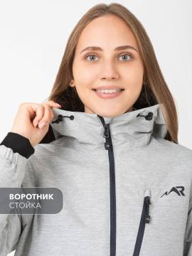 Куртка демисезонная женская "Ирма Н" (серый меланж 10 000)