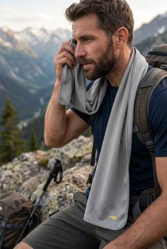 Полотенце спортивное из микрофибры 50х100 (серый)