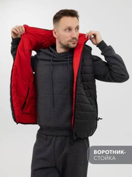 Жилет двухсторонний "Архыз" (черный/красный) 