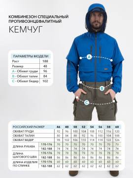 Комбинезон специальный противоэнцефалитный "Кемчуг" (синий/хаки)