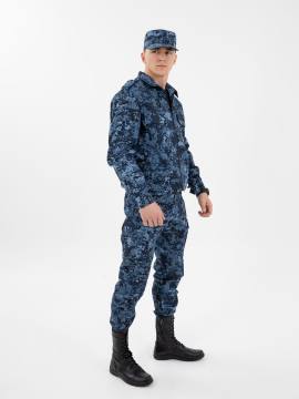 Куртка летняя "Бастион" (рип-стоп смесовый, синяя "цифра")