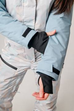 Комбинезон утепленный женский "Кухта" (бирюзовый/светлый камуфляж)