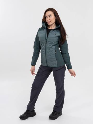 Куртка женская комбинированная Softshell "Кама" (темная бирюза)