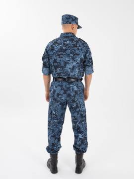 Костюм летний "Мангуст" (рип-стоп смесовый, синяя "цифра")