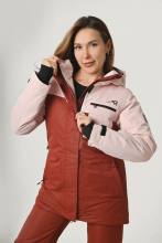 Куртка-парка утепленная женская "Ангара" (розовый/темный терракот)