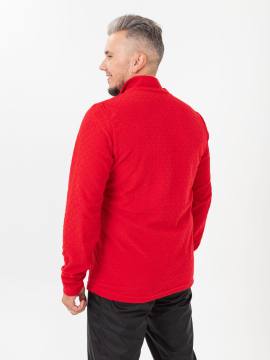 Куртка-анорак флисовая (красный фактурный)