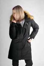 Куртка-парка утепленная удлиненная женская "Элиста" (черный)