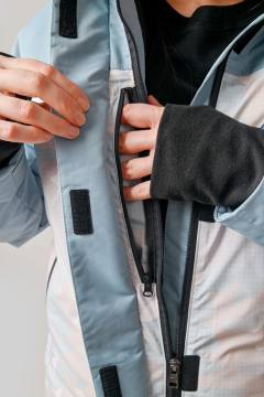 Комбинезон утепленный женский "Кухта" (бирюзовый/светлый камуфляж)