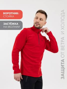 Куртка-анорак флисовая (красный)