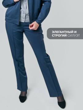 Брюки офисные женские для сотрудников ФСИН (серо-синий)