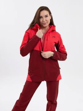 Куртка летняя женская Softshell "Лена" (коралл/бордовый)