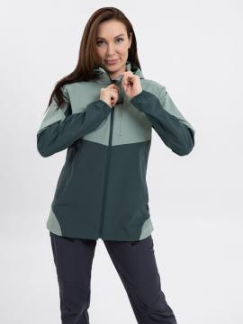 Куртка летняя женская Softshell "Лена" (светлая бирюза/темная бирюза)