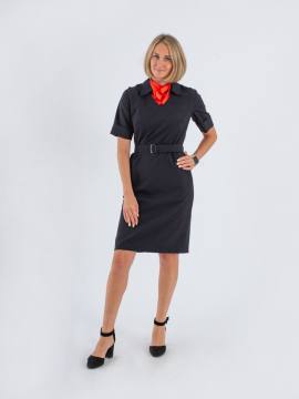 Платье Полиции с коротким рукавом (темно-синий)