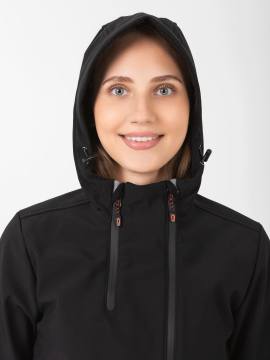 Куртка женская Softshell "Амга" (черный/серый)