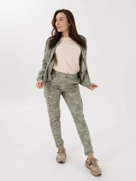 Куртка-бомбер летняя женская "Арма" (светлый камуфляж)