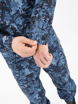 Костюм летний "Мангуст" (рип-стоп смесовый, синяя "цифра")