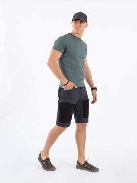 Шорты летние Softshell "Магул" (серо-синий/черный)