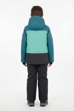 Костюм утепленный детский "Енот" Н (изумруд/бирюза/серый)