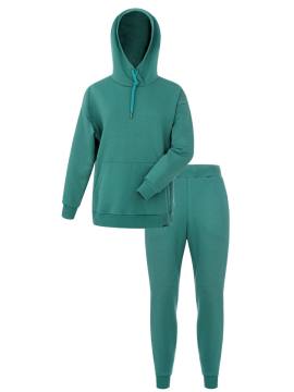 Костюм женский из футера "Игарка" (изумрудный)