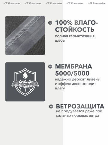 Брюки ветрозащитные унисекс "Муссон" (серый)