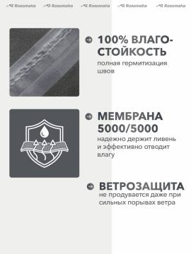 Брюки ветрозащитные унисекс "Муссон" (серый)