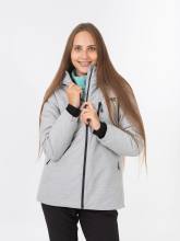 Куртка демисезонная женская "Ирма Н" (серый меланж 10 000)