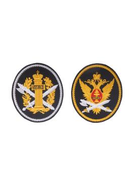 Комплект вышитых шевронов УИС (сотрудник УИС - учреждений) (нарук.)