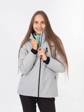 Куртка демисезонная женская "Ирма Н" (серый меланж 10 000)