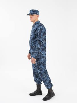 Костюм летний "Мангуст" (рип-стоп смесовый, синяя "цифра")