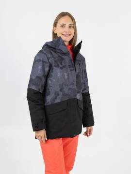 Куртка утепленная женская "Бирюса" (камуфляж серый)