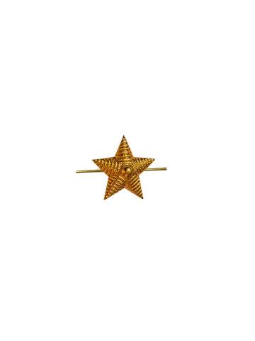 Звезда *20 золотистая рифленая