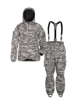 Костюм утепленный "Горка" на флисе ("пиксель серый")