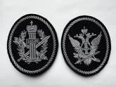 Комплект шевронов вышитый ФСИН сотрудник учреждений (черно-серый) на велкро
