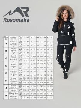 Комбинезон утепленный женский с опушкой "Елань" Н (черный)