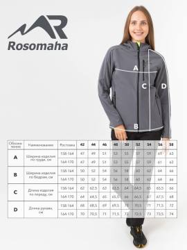 Куртка женская Softshell "Нея" (серый/лайм)