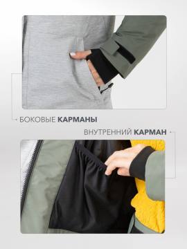 Куртка-парка утепленная женская "Ангара" (олива/серый меланж 10 000)