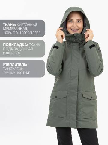 Куртка демисезонная женская "Верея" (олива 10 000)