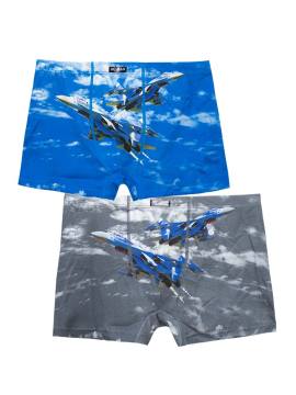 Трусы мужские боксеры (самолет)  (упаковка-2 шт)