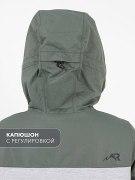 Куртка-парка утепленная женская "Ангара" (олива/серый меланж 10 000)