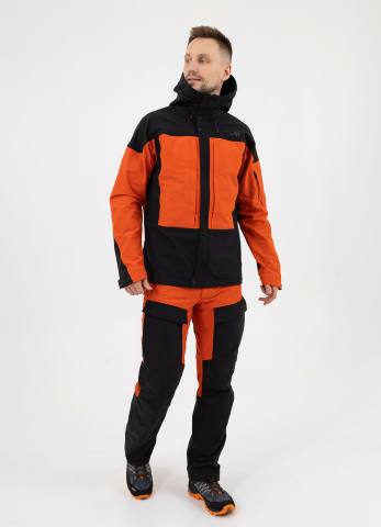 Брюки летние треккинговые Softshell "Трек-Н" (терракот/черный)