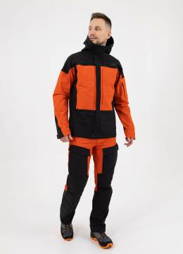 Брюки летние треккинговые Softshell "Трек-Н" (терракот/черный)