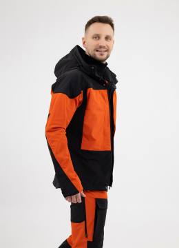 Куртка летняя треккинговая Softshell "Трек-Н" (терракот/черный)