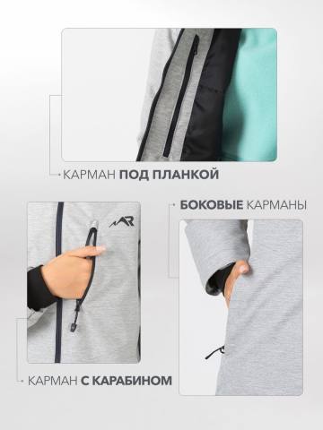 Куртка демисезонная женская "Ирма Н" (серый меланж 10 000)