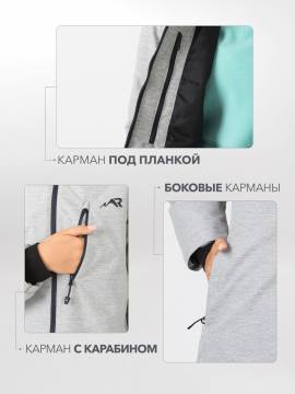 Куртка демисезонная женская "Ирма Н" (серый меланж 10 000)