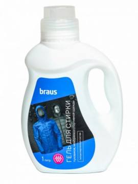 Гель Braus для стирки пуховиков, мембран, спортивной одежды 1000 мл