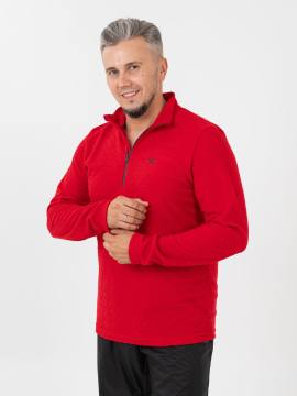 Куртка-анорак флисовая (красный фактурный)