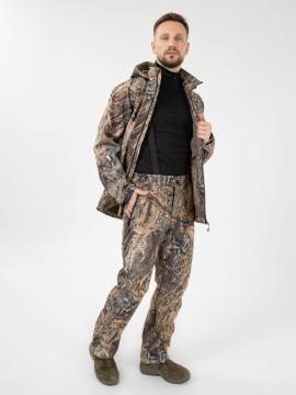 Костюм ветрозащитный "Ирбис Н" (софтшел, лесная расцветка)