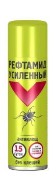 Аэрозоль "Рефтамид усиленный Антиклещ", 150 мл. (210 куб.см)